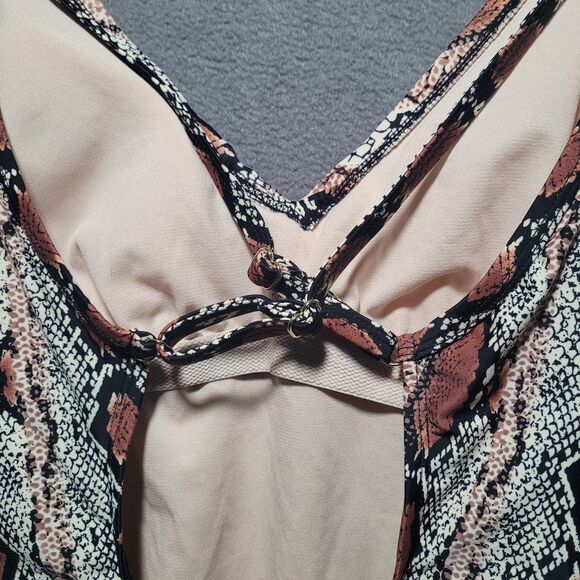 Kona Sol Snakeskin One-Piece Swimsuit Women's Size Medium - Picture 4 of 5